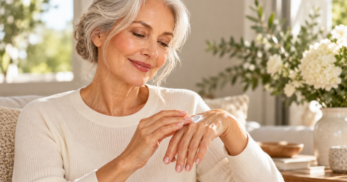 Woman's hands looking firmer and smoother with age