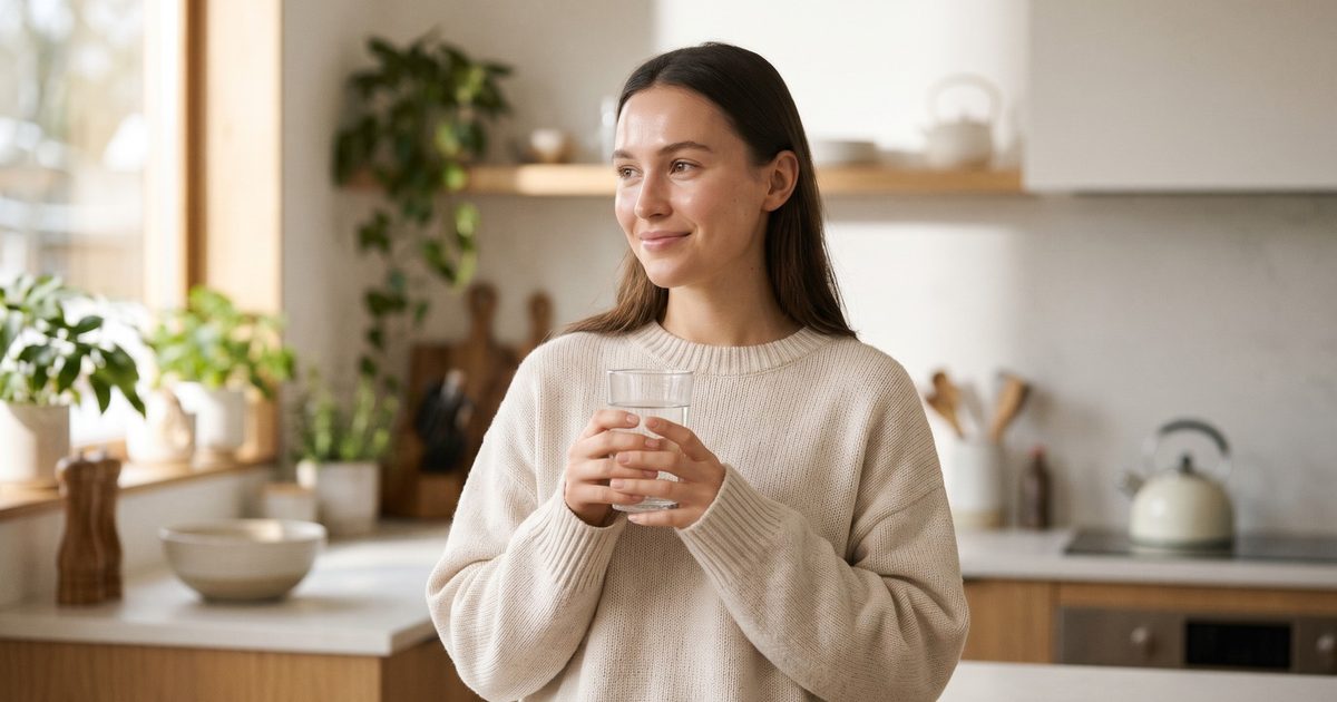 Woman applying hydrating skincare treatment, showing the comfort collagen can support while on Accutane